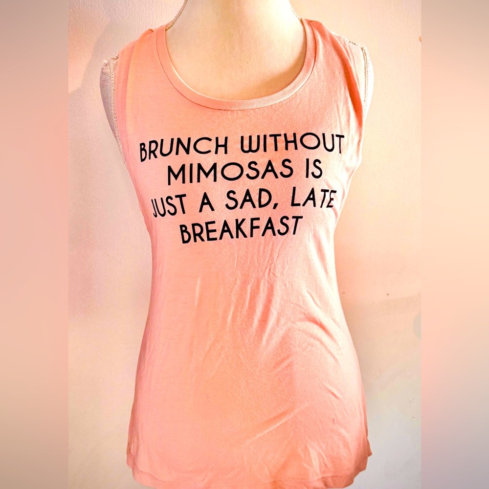 Peach Sleeveless “Brunch” Top